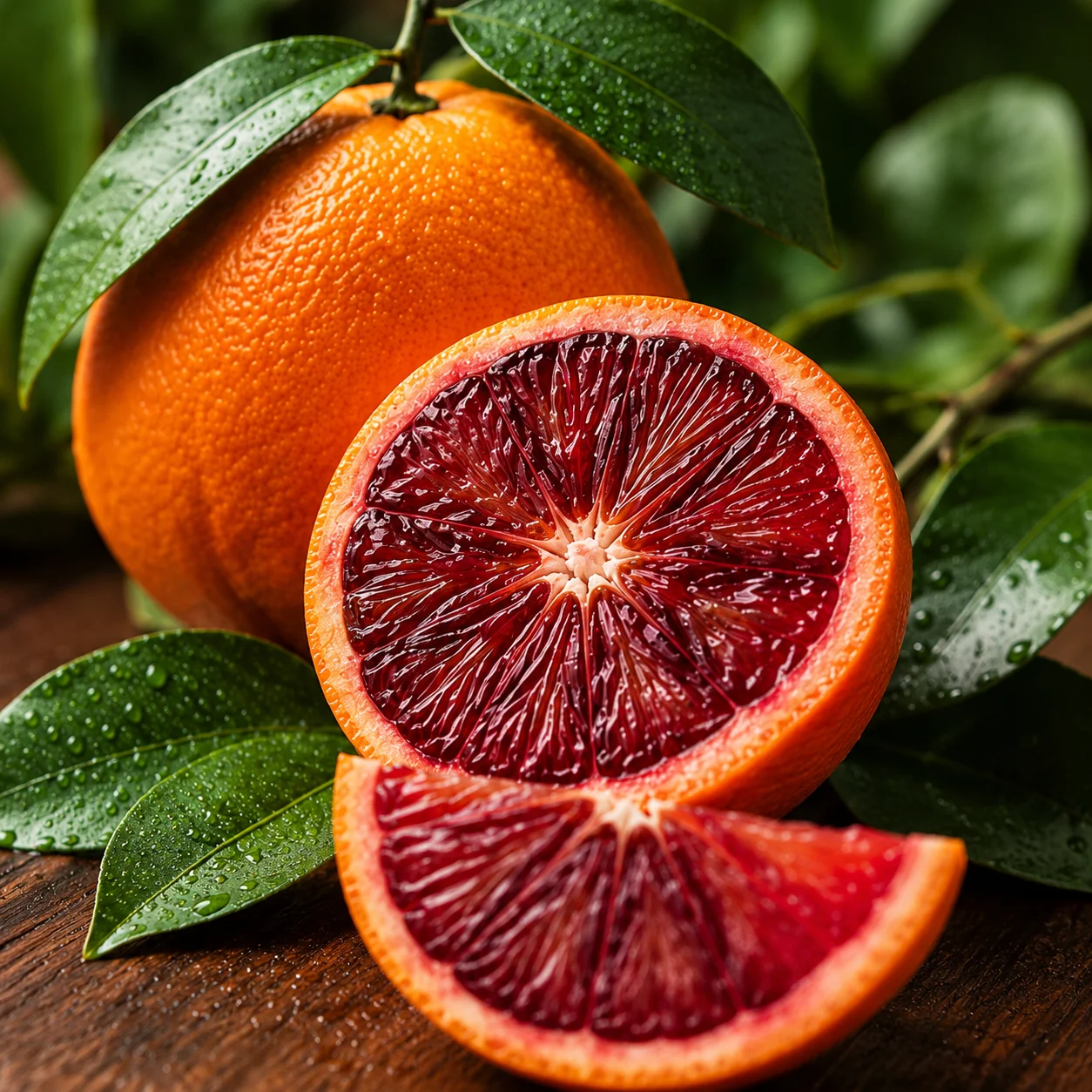 Laranja Moro em composição natural